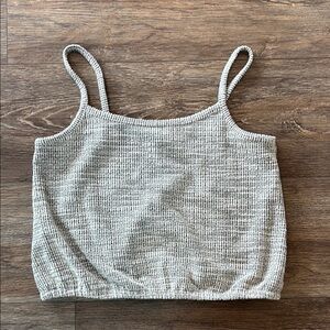 LOFT Gray Knit Bubble Tank Top NWT Women's Size Medium